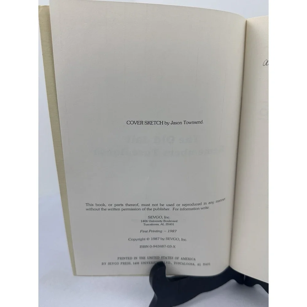 Vtg 1987 The‎ Old Jail Remembers Tuscaloosa Sandra Townsend Signed Local History